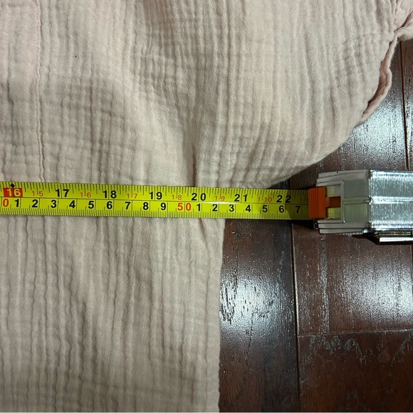 C&C California cotton gauze button down short sleeve blouse light pink size M - Picture 4 of 6